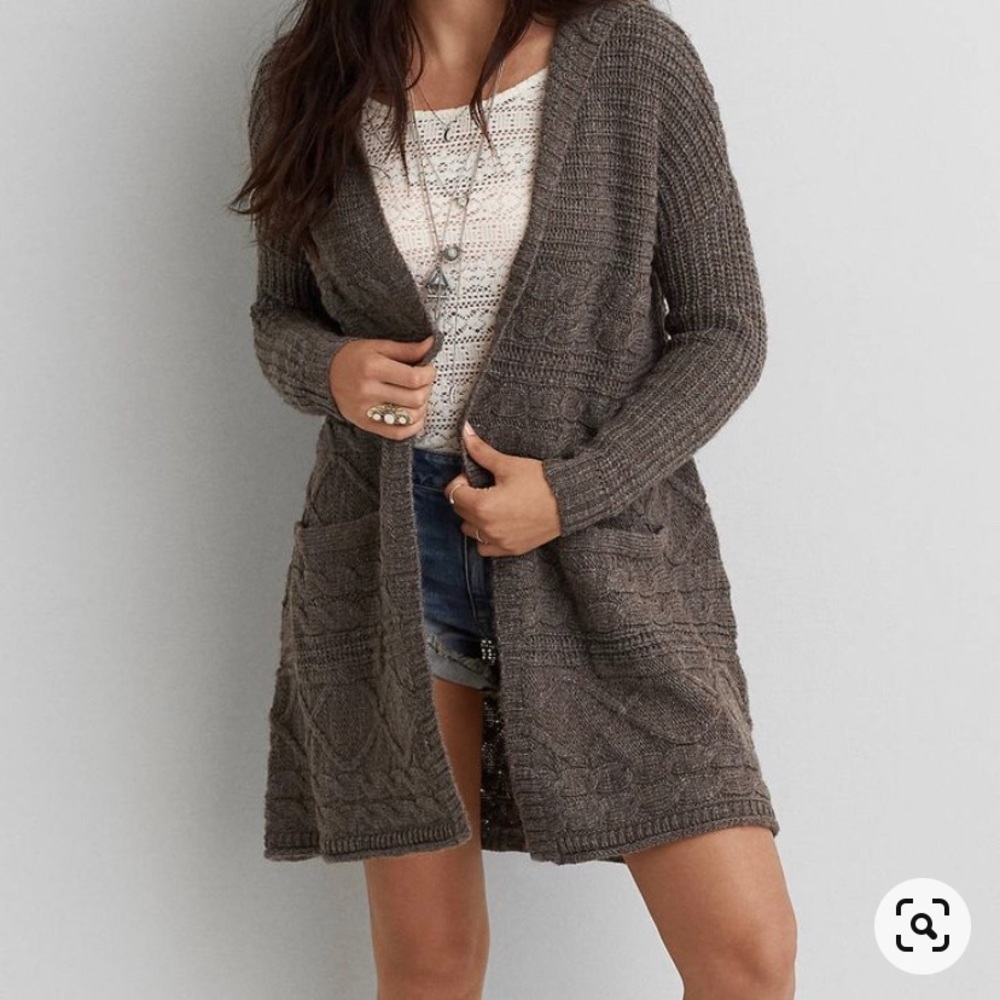 American Eagle Hooded Cardigan